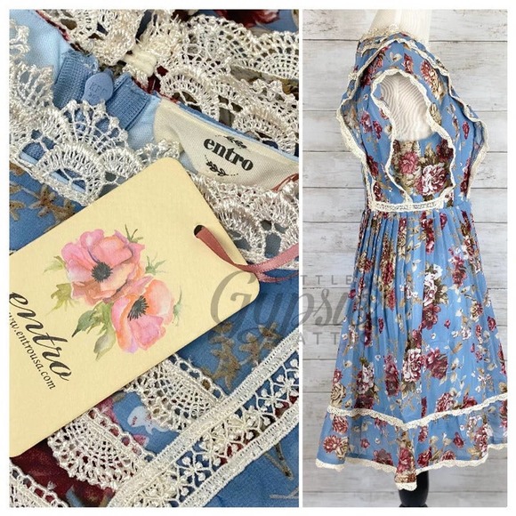 Entro Old Country Roses Farmhouse Mini Dress - Picture 12 of 12